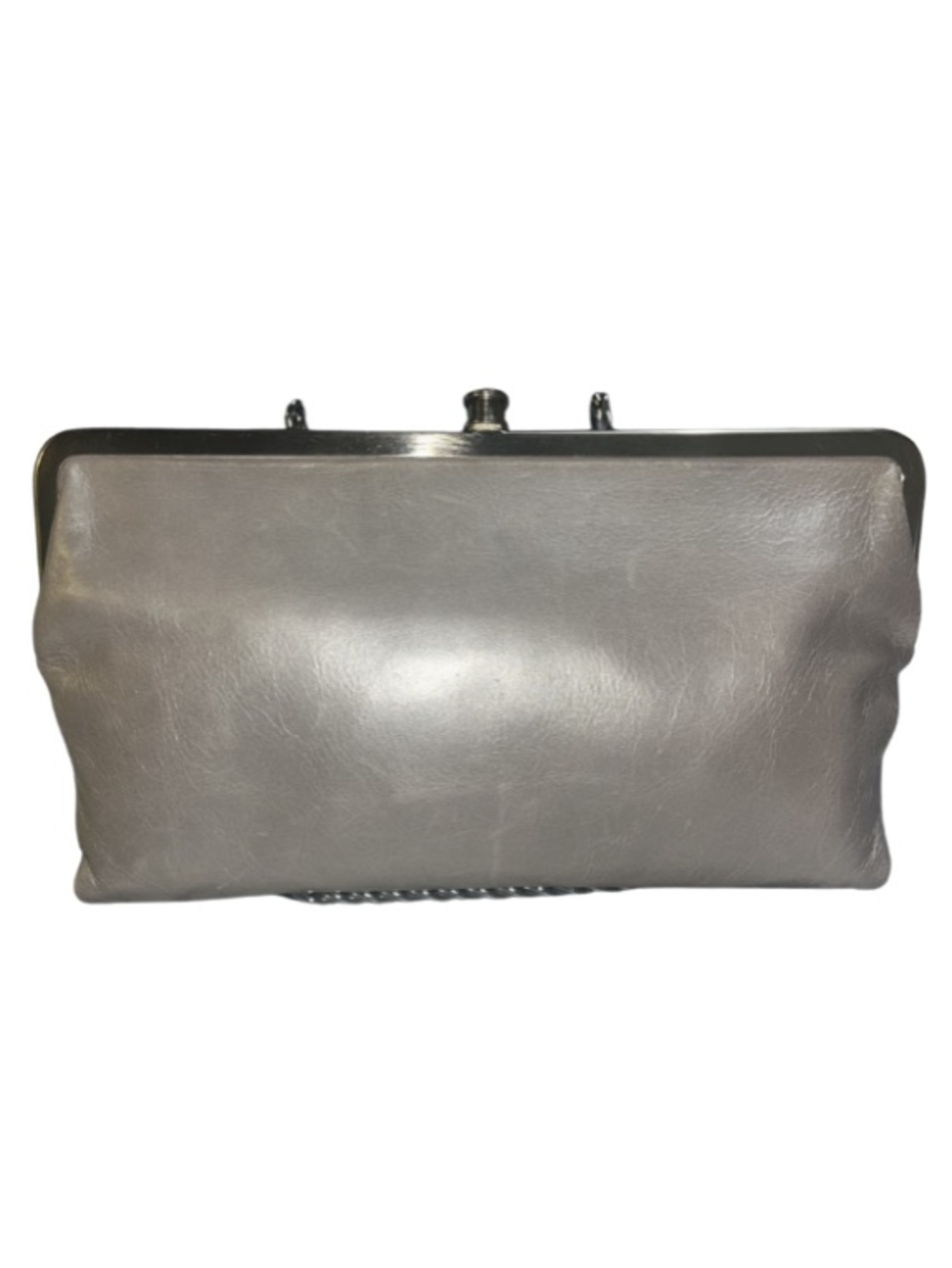 HOBO International Lauren Silver
Leather Clutch Wallet - Exceptional
Condition